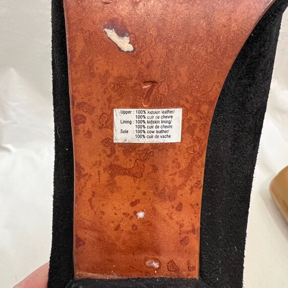 Rachel Comey Rouse high heels black suede kidskin leather womens 7 peep toe - Picture 11 of 12